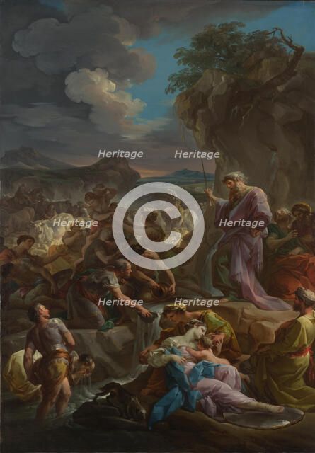 Moses striking the Rock, 1744. Artist: Giaquinto, Corrado (1703-1766)
