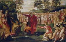 Moses Striking the Rock, c1555-1570. Creators: Jacopo Tintoretto, Workshop of Tintoretto