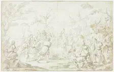 Moses Striking the Rock, n.d. Creator: Luca Giordano
