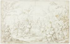 Moses Striking the Rock, n.d. Creator: Luca Giordano