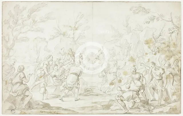 Moses Striking the Rock, n.d. Creator: Luca Giordano.