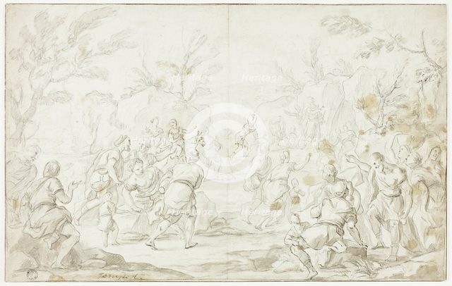 Moses Striking the Rock, n.d. Creator: Luca Giordano.