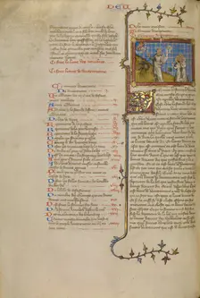 Moses Reading the Commandments to the Israelites, about 1360-1370. Creator: Master of Jean de Mandeville
