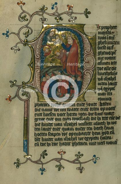 Moses Receives the Ten Commandments, 1400-1404. Creator: Unknown.