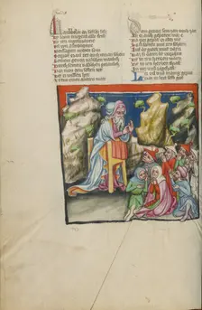 Moses's Last Prophecies; Weltchronik, about 1400-1410. Creator: Unknown