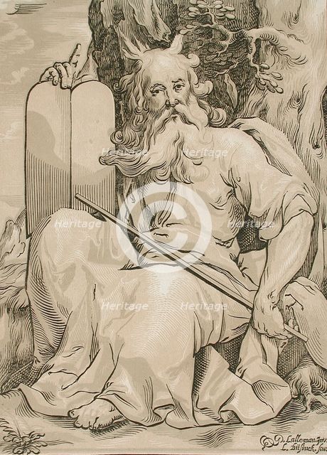 Moses with the Tablets of Law, 1623/30. Creator: Ludolph Busing.
