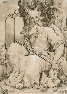 Moses with the Tablets of Law, 1623/30. Creator: Ludolph Busing