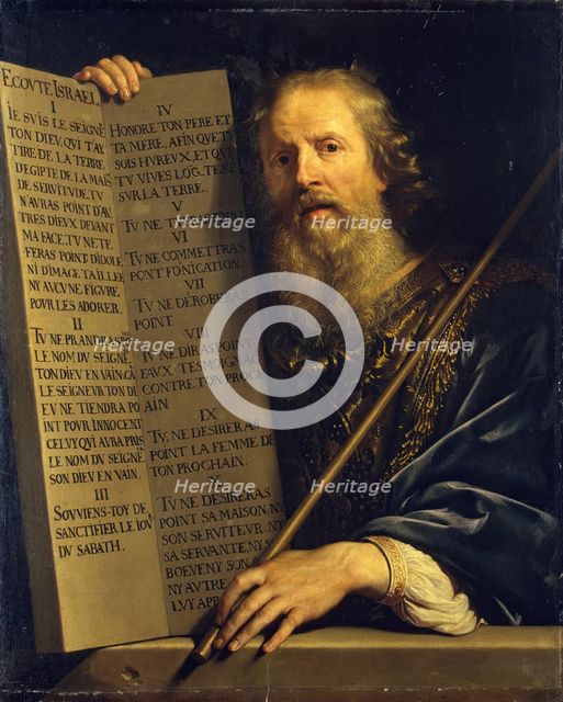 Moses with the Ten Commandments, 1648. Creator: Philippe de Champaigne.