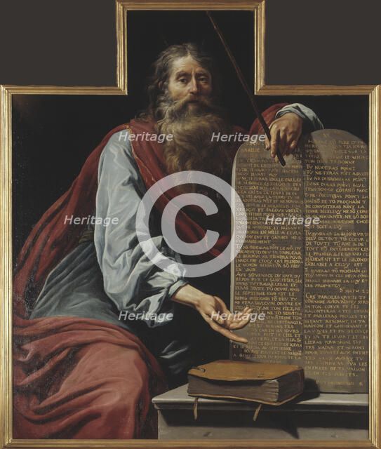 Moses with the Ten Commandments.