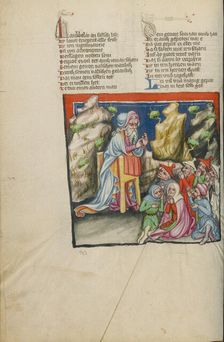Moses's Last Prophecies; Weltchronik, about 1400-1410. Creator: Unknown