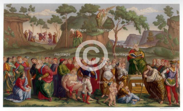 'Moses's Testament and Death', 1481-1482 (1870). Artist: Franz Kellerhoven