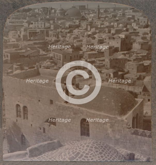 'Moslem quarter of Jerusalem, from the English School', c1900. Artist: Unknown.