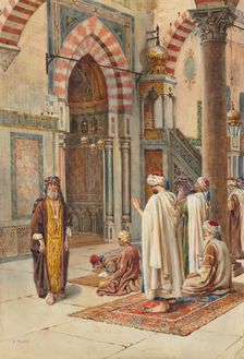 Moslems at Prayer, late 1800s-early 1900s. Creator: P. Pavesi (Italian)