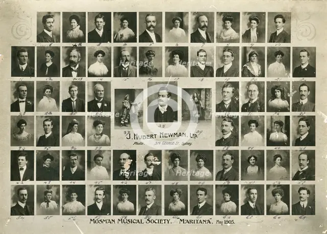 Mosman Musical Society : the company, 1905. Creator: John Hubert Newman.