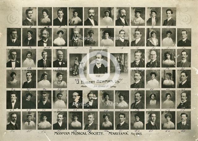 Mosman Musical Society : the company, 1905. Creator: John Hubert Newman.