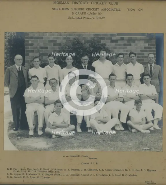 Mosman District Cricket Club. Creator: Unknown.