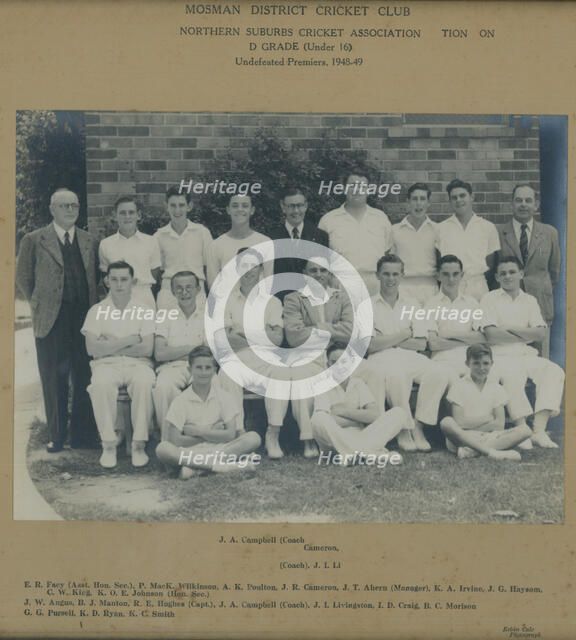 Mosman District Cricket Club. Creator: Unknown.