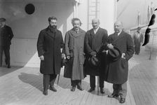 Mossessohn, [Albert] Einstein, [Chaim] Weizmann and Ussischkin [Ussishkin], between c1915 and c1920. Creator: Bain News Service