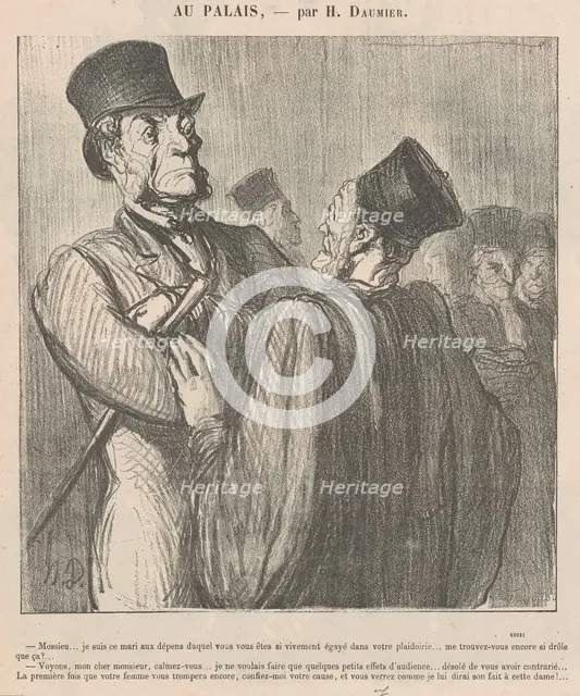Mossieu ... je suis ce mari aux dépens duquel, 19th century. Creator: Honore Daumier.