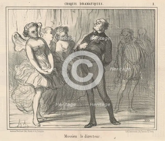 Mossieu la directeur, 19th century. Creator: Honore Daumier.