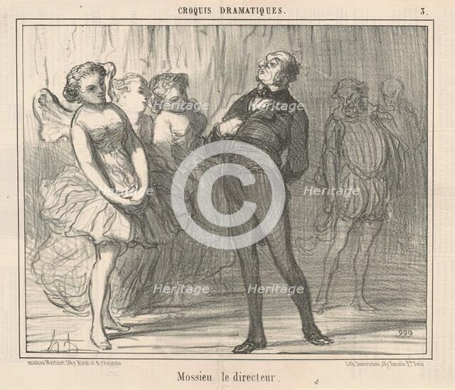 Mossieu la directeur, 19th century. Creator: Honore Daumier.
