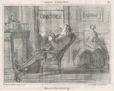Mossieu le concierge, 19th century. Creator: Honore Daumier