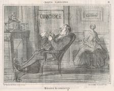 Mossieu le concierge, 19th century. Creator: Honore Daumier