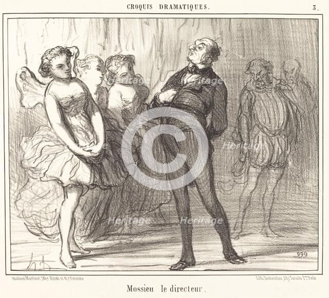 Mossieu le directeur, 1856. Creator: Honore Daumier.
