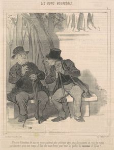 Mossieu Rabouleau, de ma vie je ne parlerai plus politique avec vous..., c1848. Creator: Honore Daumier
