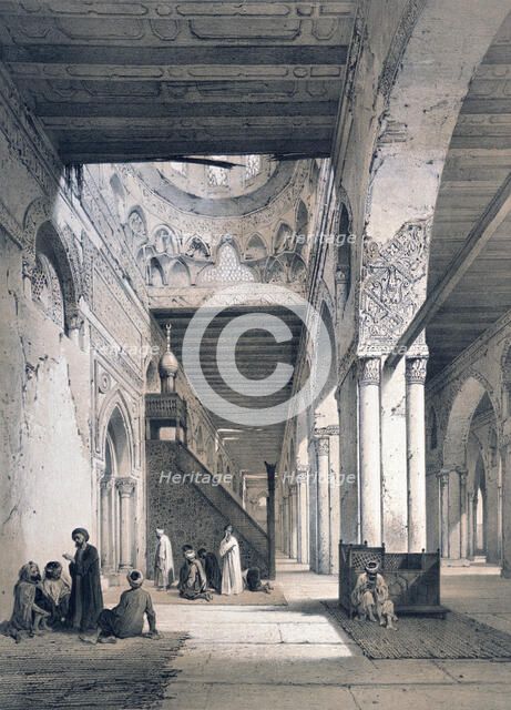 'Mosque of Ahmed Ibn Touloun', 19th century. Artist: Emile Prisse D'Avennes