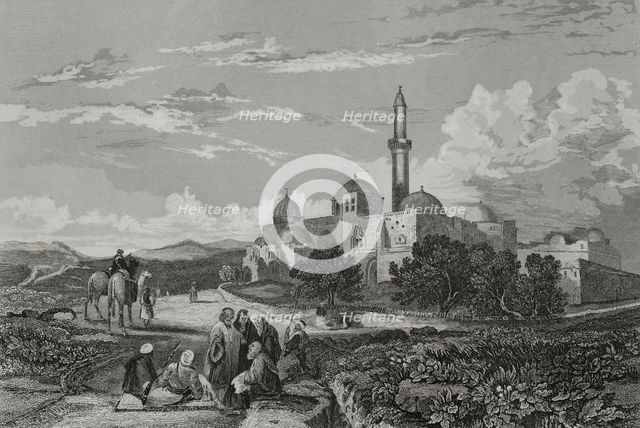 Mosque of David, Mount Zion, Jerusalem, 1840. Creator: Aubert.