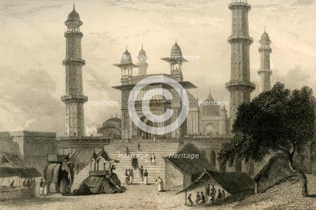 'Mosque at Mathura', 1835. Creator: William Daniell.