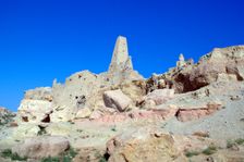 Mosque above the Temple of the Oracle, Siwa, Egypt. Creator: Vivienne Sharp
