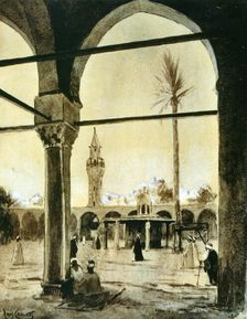 Mosque, Cairo, Egypt, 1928. Artist: Louis Cabanes