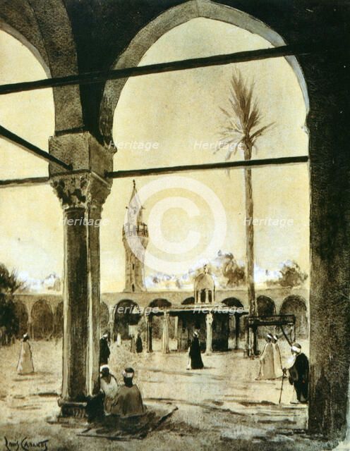Mosque, Cairo, Egypt, 1928. Artist: Louis Cabanes