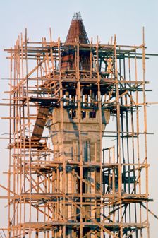 Mosque under construction, Al Ahmadi, Kuwait Creator: Tony Evans