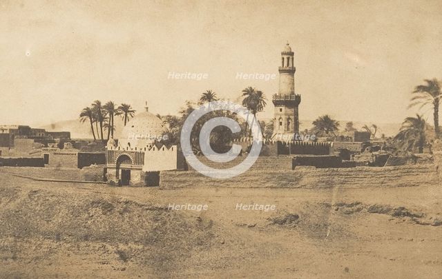 Mosquée d'El-Arif et Tombeau de Mourad-Bey, à Souhadj, 1849-50. Creator: Maxime du Camp.