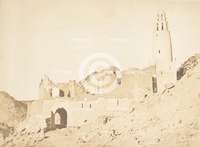 Mosquée de Belal, au Sud de Philae (Rive droite), April 11, 1850. Creator: Maxime du Camp.