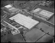 Moss Shed and nearby mills by Long Ing Bridge, Barnoldswick, Lancashire, c1930s. Creator: Arthur William Hobart