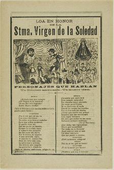 Most Holy Virgin of Solitude, published 1903. Creator: José Guadalupe Posada