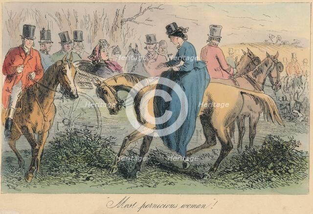 'Most pernicious woman!', 1865. Artists: Hablot Knight Browne, John Leech.