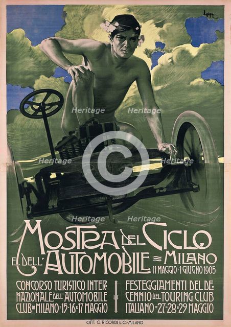 Mostra del Ciclo e dell'Automobile, 1905. Creator: Metlicovitz, Leopoldo (1868-1944).
