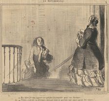 Ma chére, je vous apporte une potiche ..., 19th century. Creator: Honore Daumier