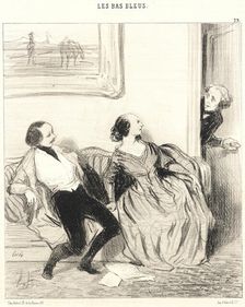 Ma bonne amie, puis-je entrer!..., 1844. Creator: Honore Daumier