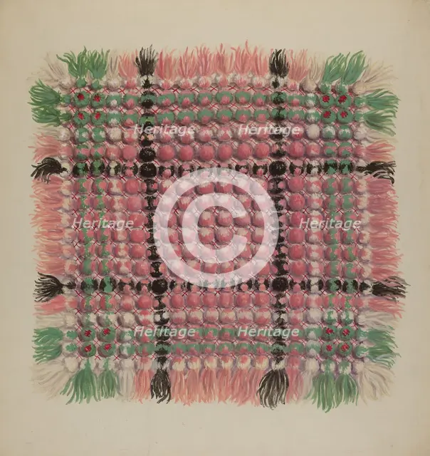 Mat, c. 1937. Creator: Eva Wilson.