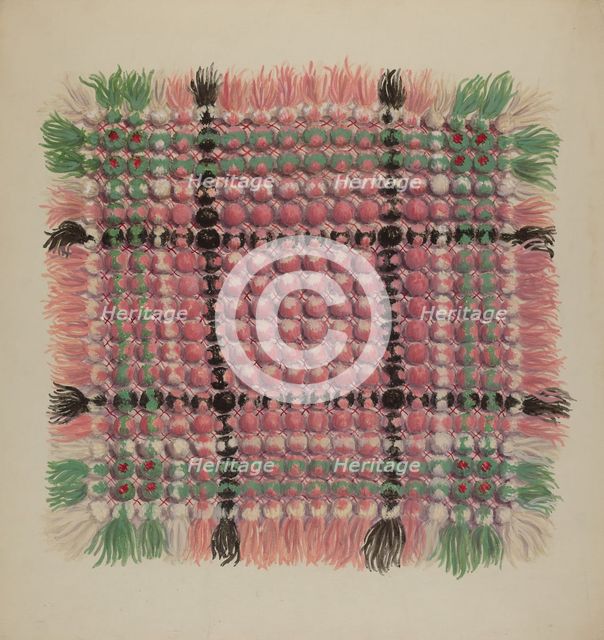 Mat, c. 1937. Creator: Eva Wilson.
