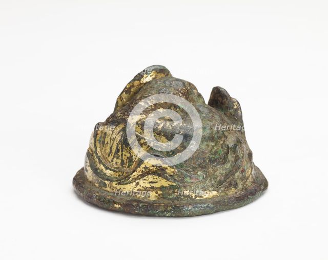 Mat weight in the form of a tiger in mountains, Han dynasty, 206 BCE-220 CE. Creator: Unknown.