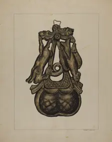 Match Container, c. 1937. Creator: Evelyn Bailey