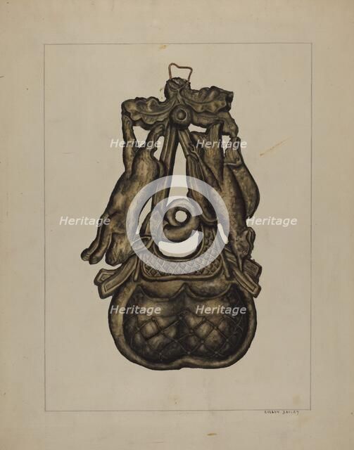 Match Container, c. 1937. Creator: Evelyn Bailey.