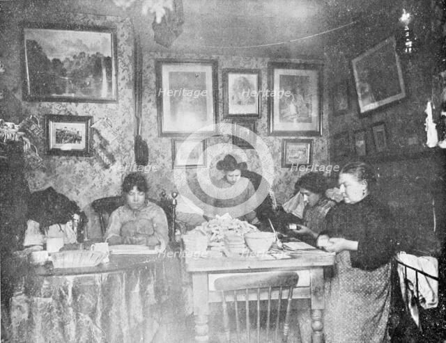 Match and Tin Tack Box Making, London, c1900. Artist: Unknown